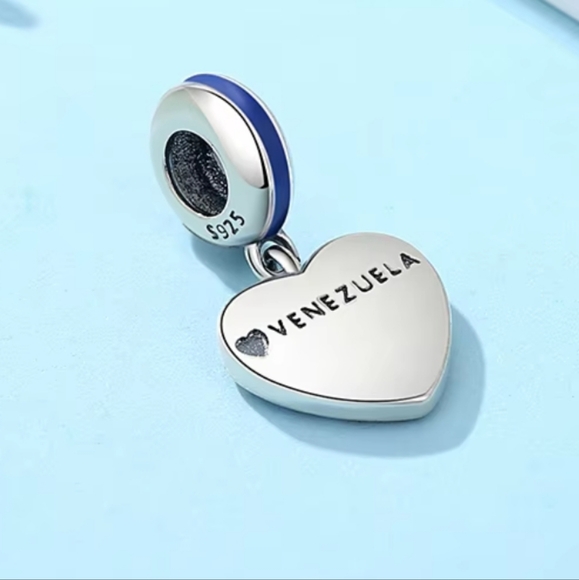 Venezuela Heart • Pandora Style Charm - Picture 3 of 3